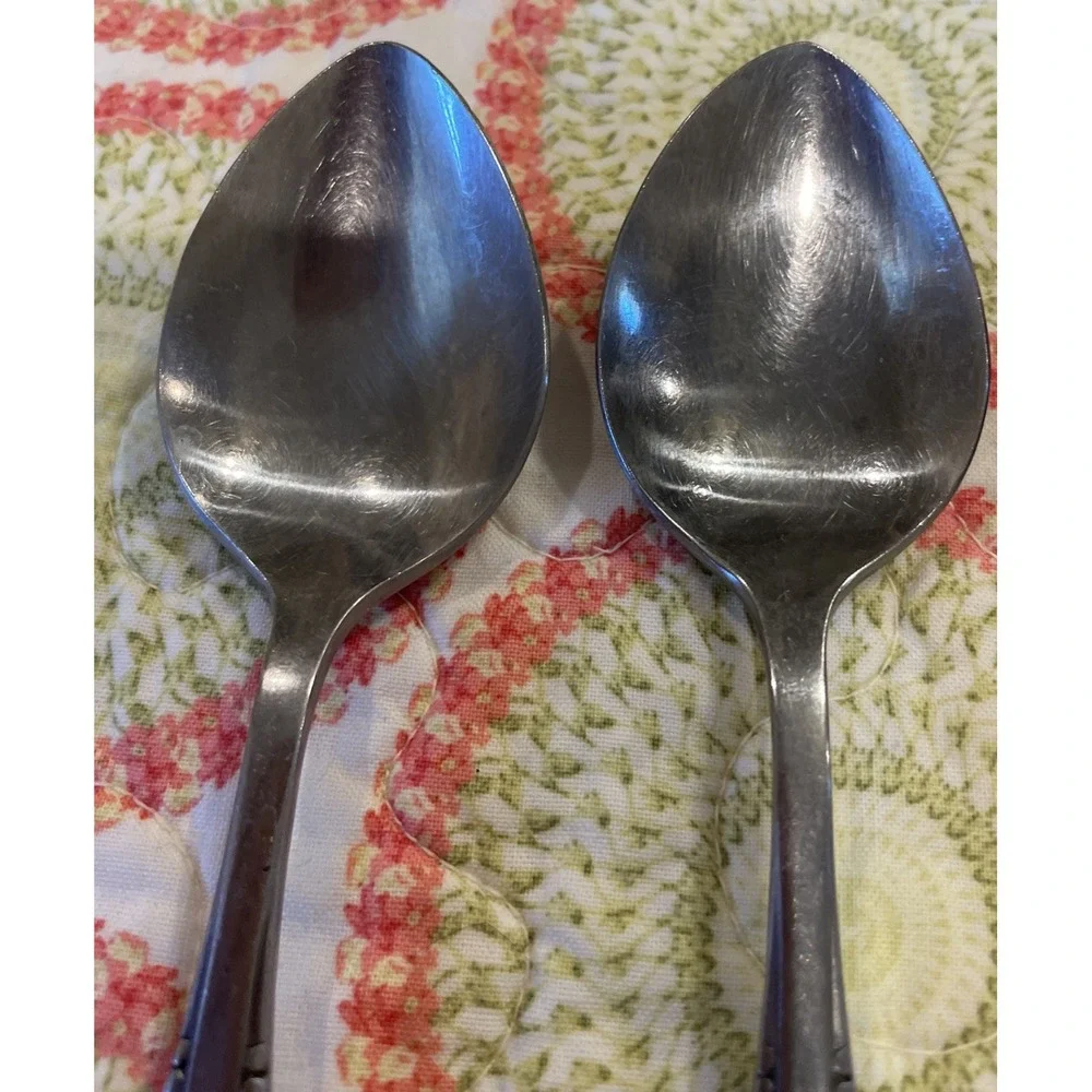 Northland‎ Oneida Love Story Stainless Flatware Soup Spoons Spoon Lot Of 4 VTG